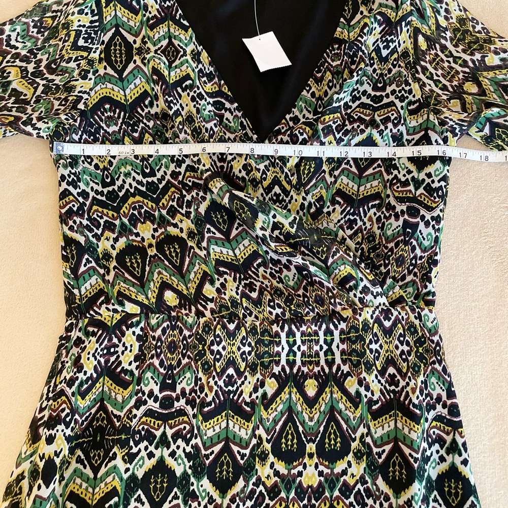 Ikks Women V-Neck Short Sleeve Dress - Size 36 - Picture 11 of 14